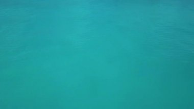 Hava atış, bulutlar, beyaz plaj çok sakin deniz, büyük su kirliliği nedeniyle oluşturulan dolu inanılmaz güzel sakin deniz uçağı ile filme