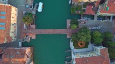 Venedik ve onun büyük kanal havadan görünümü