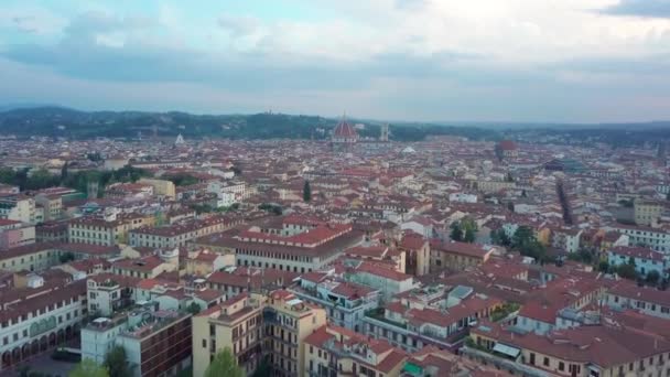 Imágenes aéreas de aviones no tripulados - vista panorámica de Florencia — Vídeos de Stock