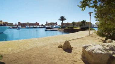 modern şehir Mısır'daki El Gouna görüntüleri