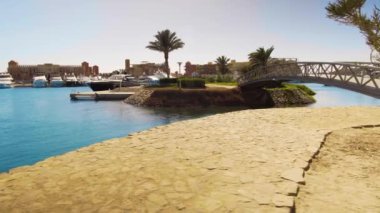 modern şehir Mısır'daki El Gouna görüntüleri