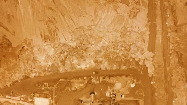 Вид с воздуха. полет над поверхностью планеты Марс — стоковое видео