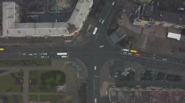 Hava hyperlapse video karayolu trafik