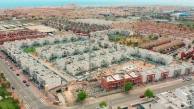 Havadan görünüm. Havadan Torrevieja, kıyı şeridi ana çatılar
