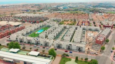 Havadan görünüm. Havadan Torrevieja, kıyı şeridi ana çatılar