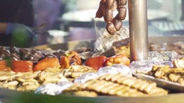 İspanyol Festivali geleneksel yemekler. Yakın çekim.