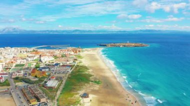 Tarifa şehir, Ispanya güzel manzara havadan görünümü.