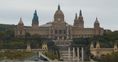 nish mimarisi, Barcelona Nationpalau Nacional, Barcelona, Spaal Palace.