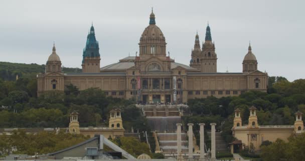 スペイン建築,バルセロナ国立宮殿,バルセロナ,スペイン宮殿. — ストック動画
