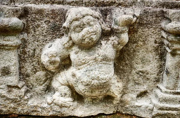 Невеликий Нюанс Людина Висічені Каменю Фриз Зовнішньої Сторони Vatadage Dagoba — стокове фото