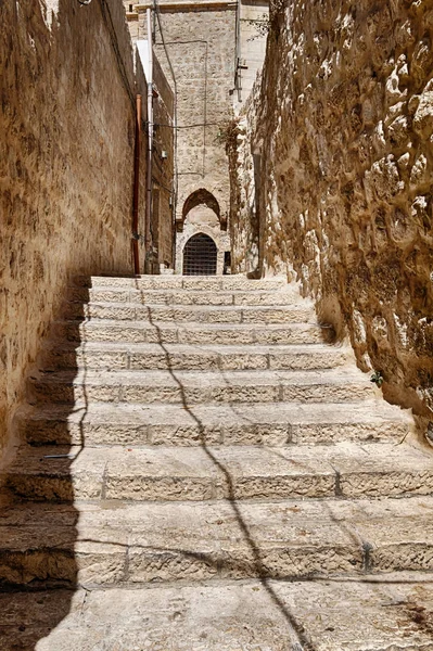 Schritte Führen Zum Hintereingang Eines Gebäudes Arabischen Viertel Der Altstadt — Stockfoto