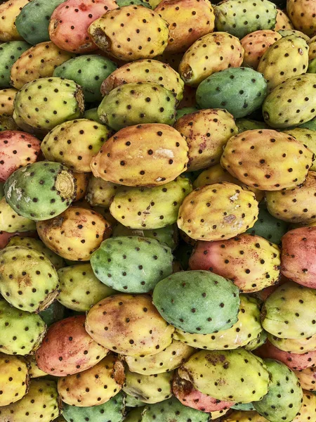 Vrucht Van Cactus Prickly Pear Zoals Gezien Stal Van Een — Stockfoto