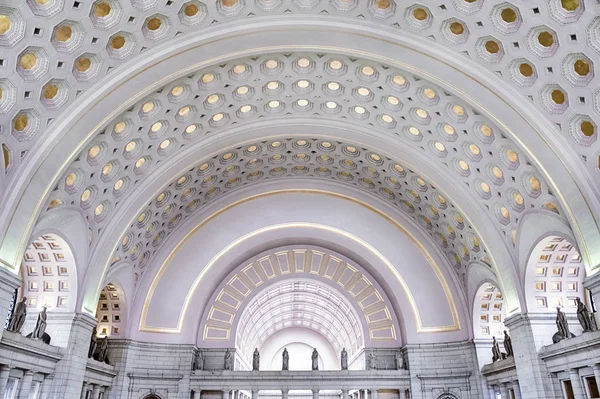 Interiér Washingtonu Vlakového Nádraží Poblíž Capitol Hill Ukazuje Nádherné Architektonické — Stock fotografie