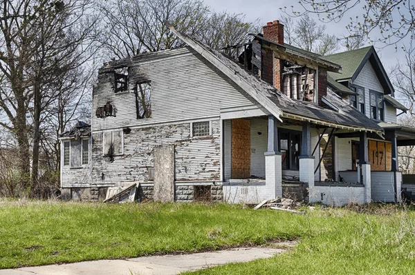 Urban Blight In Detroit Neighborhood — Stock Photo, Image