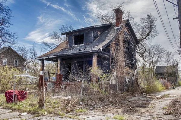 Utbrända hus — Stockfoto