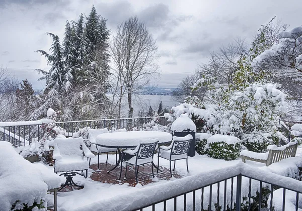 Depois da neve em Seattle — Fotografia de Stock