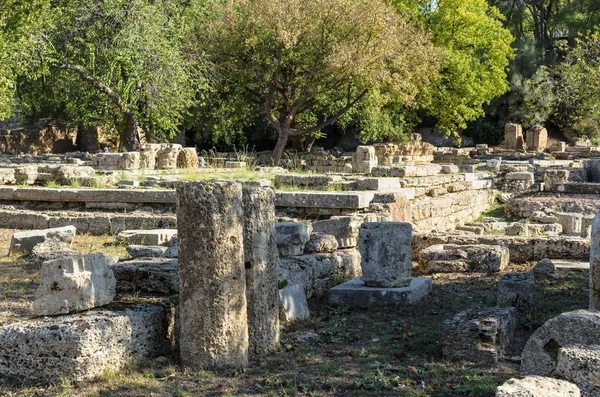 Oude Ruïnes Van Archeologische Site Van Olympia Peloponnesus Griekenland Oudheid — Stockfoto