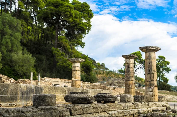 Antiguas Ruinas Del Yacimiento Arqueológico Olympia Peloponeso Grecia Antigüedad Los — Foto de Stock