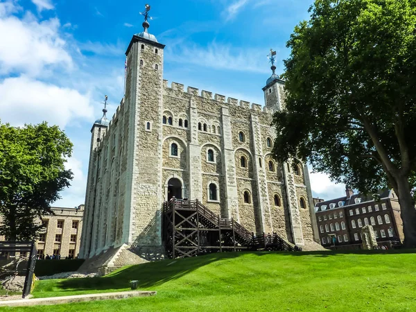 Tower of London, White Tower in a sunny day, famous place, international landmark, London, Great Britain