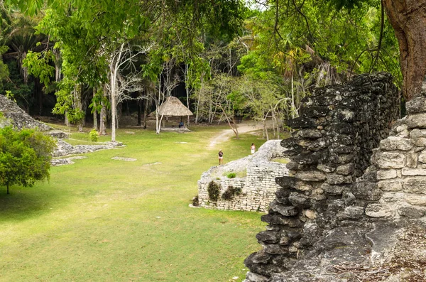 Ruines Ville Maya Kohunlich Grand Site Archéologique Civilisation Maya Précolombienne — Photo