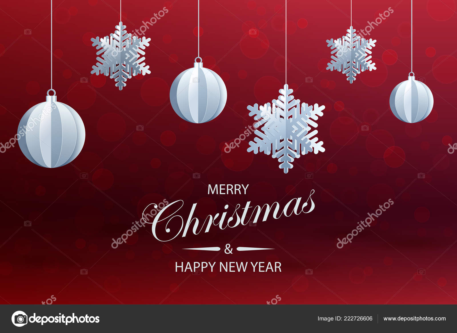 Abstract Background Volumetric Paper Snowflakes Christmas Ball White Snowflakes Decorations Stock Vector C Meranna 222726606