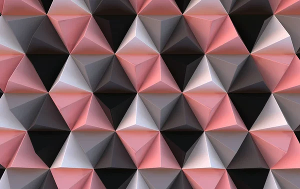 3d render coloful background. Paper pyramid geometric abstract i