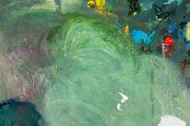 yağlı boya ile farklı renkteki yakın çekim. renkli akrilik. modern sanat kavramı. arka plan resmi.