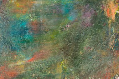 yağlı boya ile farklı renkteki yakın çekim. renkli akrilik. modern sanat kavramı. arka plan resmi.