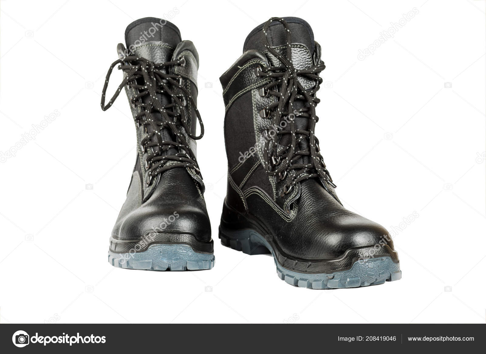 black winter work boots