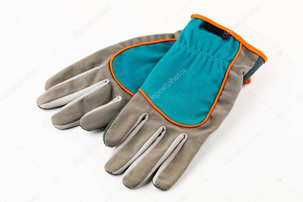 garden gloves on white background
