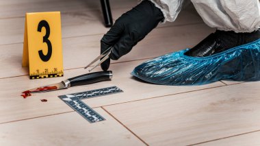 Suç mahallinde kriminolog var. Kayıtlar ve teftişler.