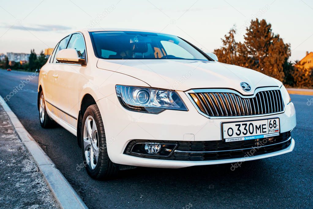 Russia, Tambov 4.07.2009: new Skoda of Czech automaker Skoda Auto