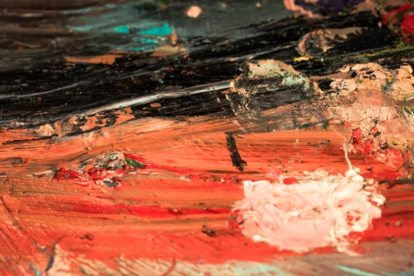 Εικόνα φόντου της παλέτας φωτεινών χρωμάτων πετρελαίου closeup. — Φωτογραφία Αρχείου