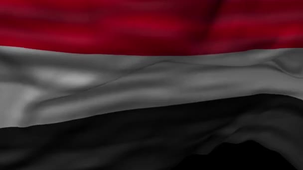 Símbolos Iémen Bandeira Iêmen Fundo Abstrato Bandeira Iémen Símbolo Nacional — Vídeo de Stock