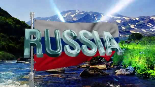 Symbool Van Rusland Vlag Van Rusland Een Abstracte Achtergrond Vlag — Stockvideo