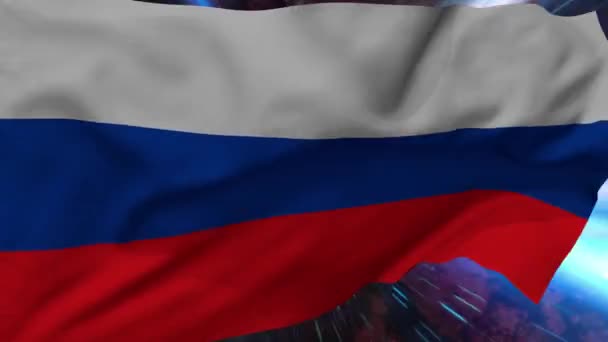 Simbol Rusia Bendera Rusia Pada Latar Belakang Abstrak Bendera Rusia — Stok Video