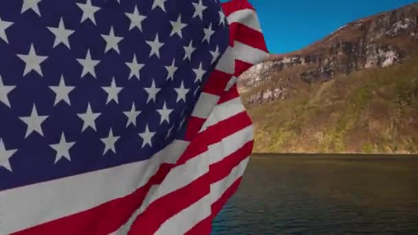 Символ Америки Флаг Соединенных Штатов Америки Абстрактном Фоне Флаг Сша — стоковое видео