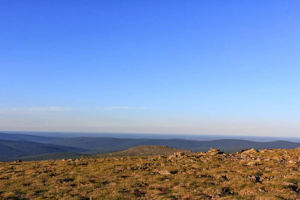 Schöne Panoramasicht Auf Die Berge Des Nördlichen Ural Natur Des — Stockfoto