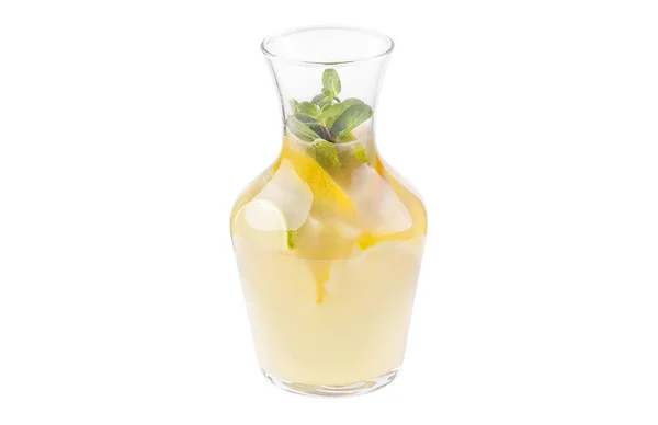 Cocktail Decantador Vidro Com Limão Clássico Limão Xarope Doce Refrigerante — Fotografia de Stock