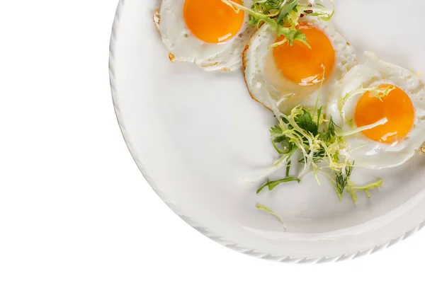 पांढरा पार्श्वभूमीवर फ्रीड अंडी. विरघळले. वरील पहा . — स्टॉक फोटो, इमेज