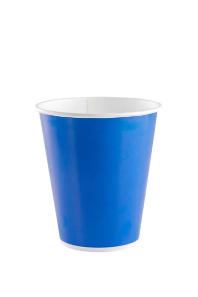 Papír eldobható csészét italok fehér alapon. Elszigetelt. Italok, gyorséttermi koncepció. — Stock Fotó