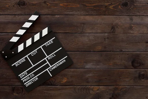 Concepto Filmación Película Clapperboard Cine Comienza Con Aplausos Películas Vista —  Fotos de Stock