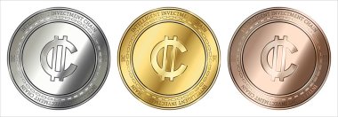  Akıllı yatırım zinciri (IIC) para seti.