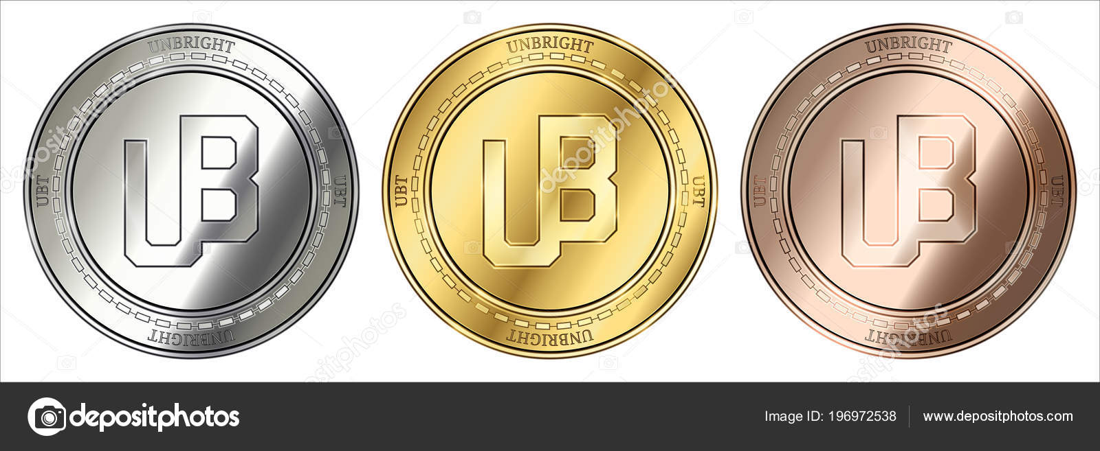 Unibright (UBT) coin set. Stock Vector by ©titan81 196972538