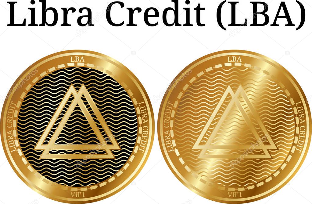 Set of physical golden coin Libra Credit (LBA)