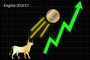 Altın boğa, motoru (EGNM) cryptocurrency altın sikke trend yukarı yukarı atma. Yükseliş grafiği