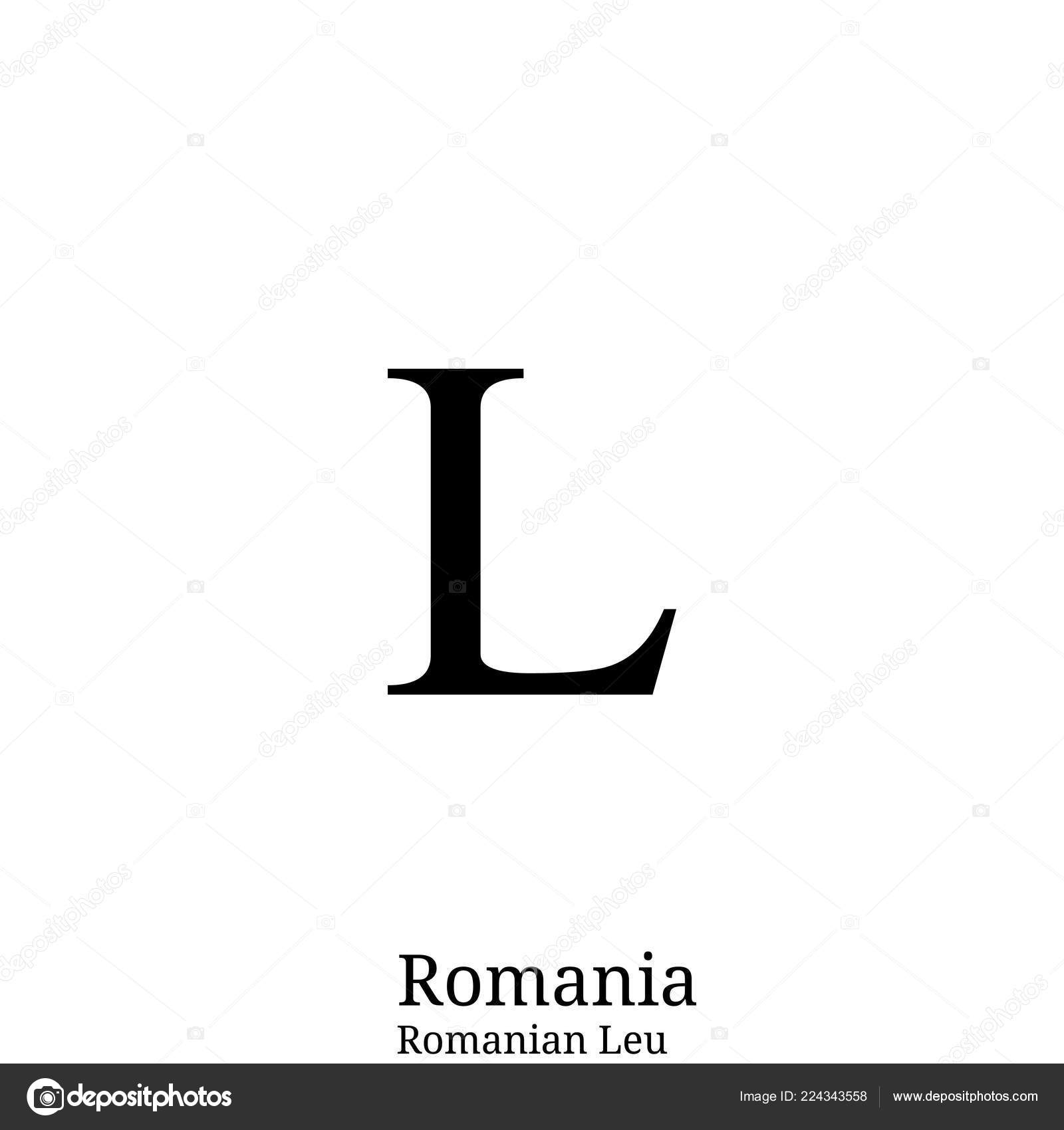 Romanian Leu Currency Symbol Vector Image By C Titan81 Vector Stock 224343558
