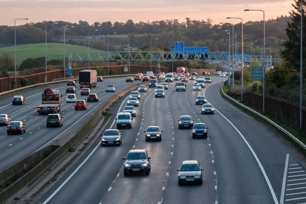 Londres Reino Unido Outubro 2018 Evening Heavy Traffic Busiest British — Fotografia de Stock