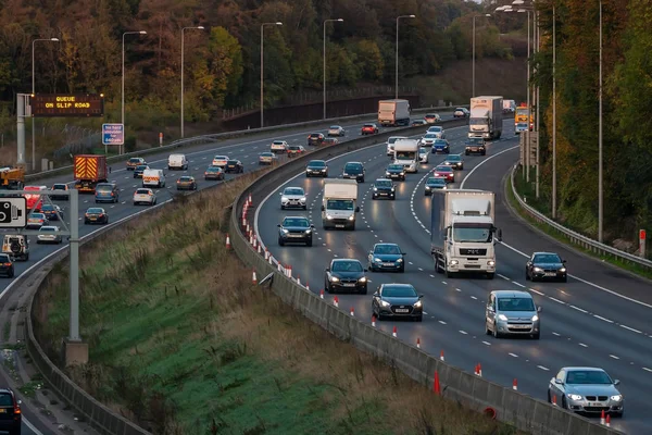 Londres Reino Unido Outubro 2018 Evening Heavy Traffic Busiest British — Fotografia de Stock