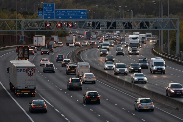 Londres Reino Unido Outubro 2018 Evening Heavy Traffic Busiest British — Fotografia de Stock